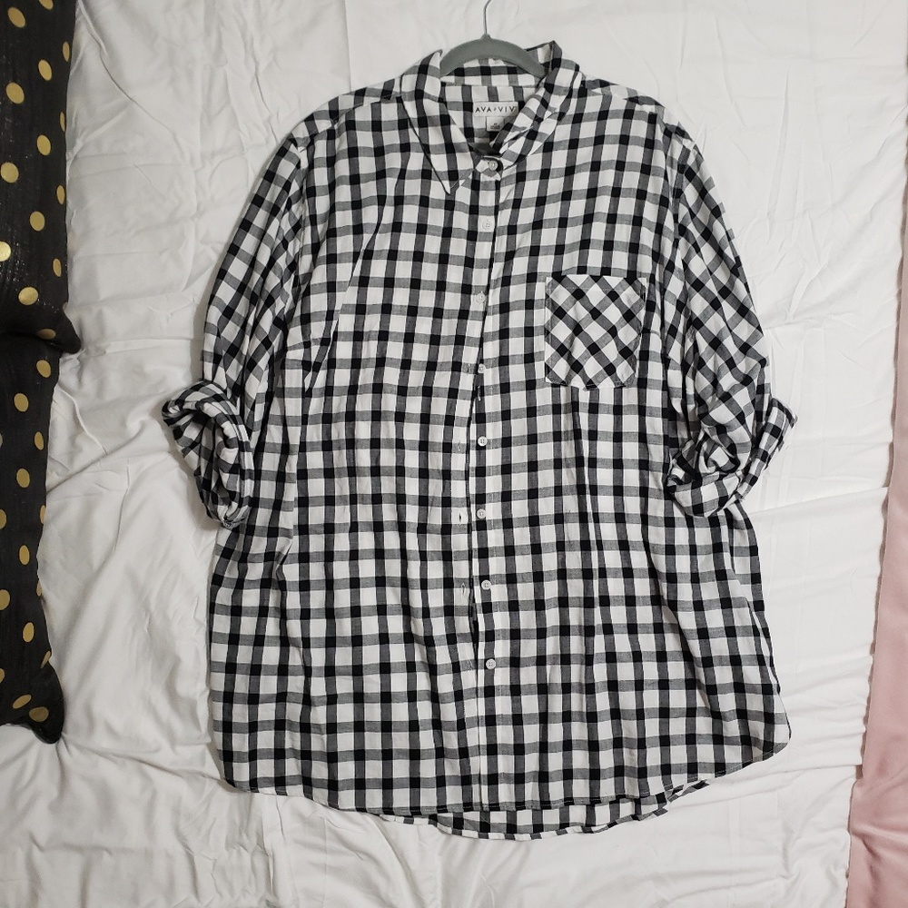 Ava & Viv (Target) Plaid Shirt - 4X